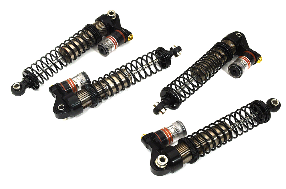 C33283GREY Billet Machined Piggyback Shocks for Element RC 1/10 Scale Enduro Sendero - Image 1
