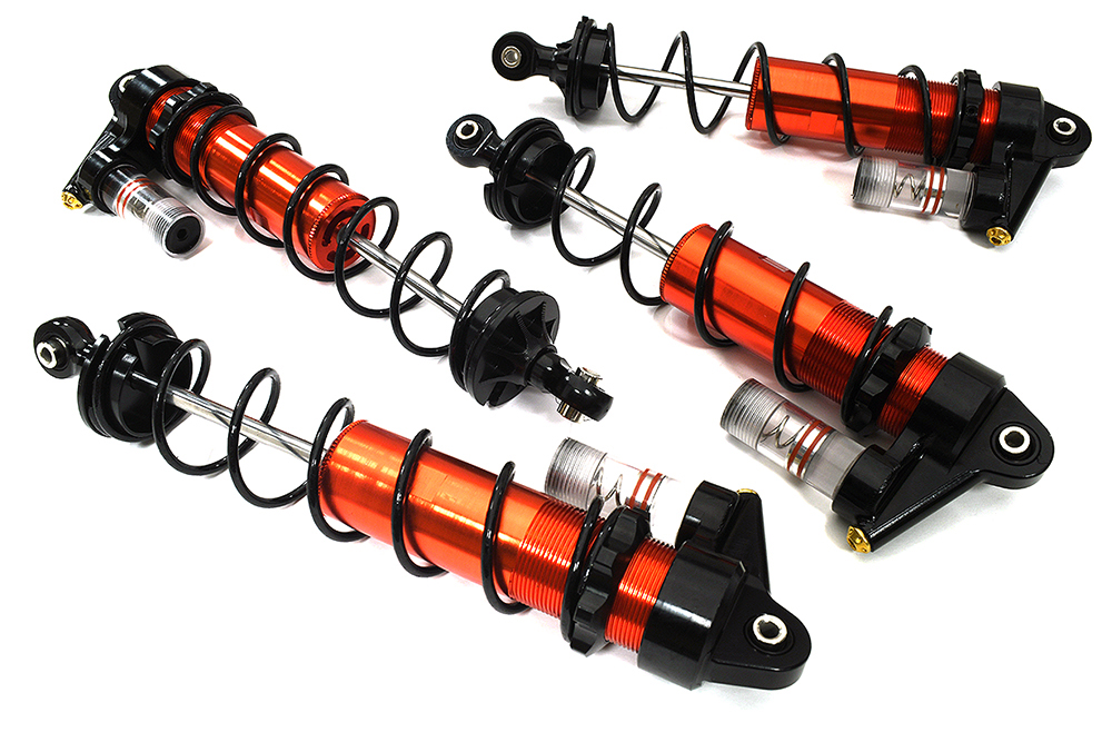 C33328RED Piggyback Shock Set (4) for Arrma 1/5 Kraton 4X4 8S BLX ARA330609 ARA330610 - Image 1