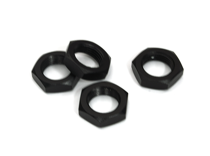 C33343BLACK 17mm Hex Nuts(4) w/ 1.0-Pitch Thread for C23115 Universal Setup Station Adapters - Image 1
