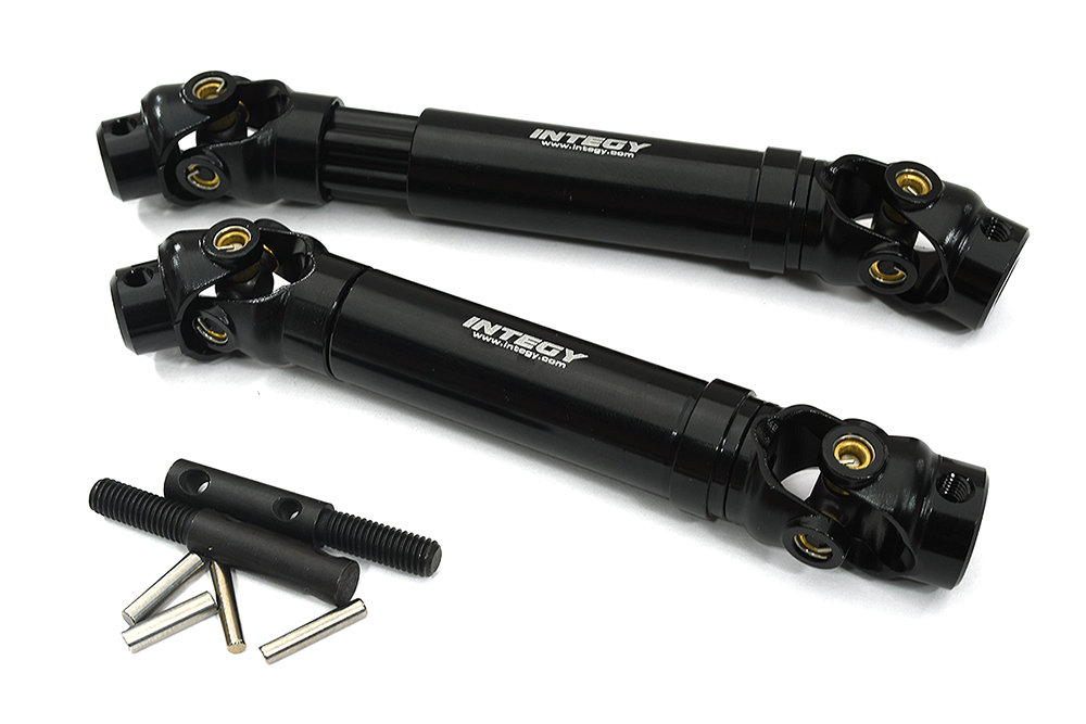 C33344BLACK Machined Alloy Universal Drive Shafts for Traxxas 1/10 Maxx 4S 8950 - Image 1