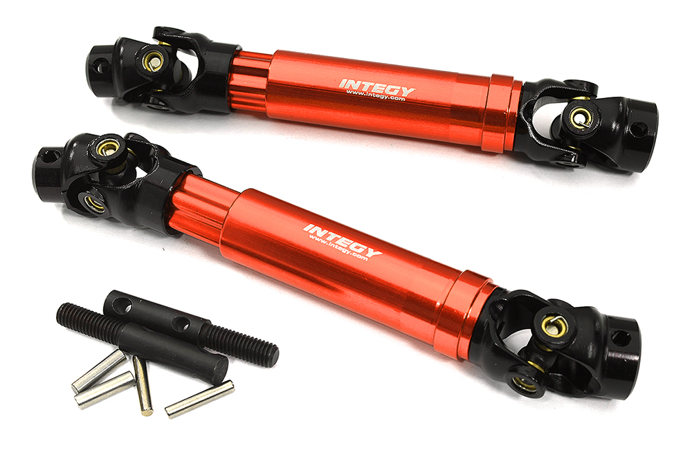 C33344RED Machined Alloy Universal Drive Shafts for Traxxas 1/10 Maxx 4S 8950 - Image 1