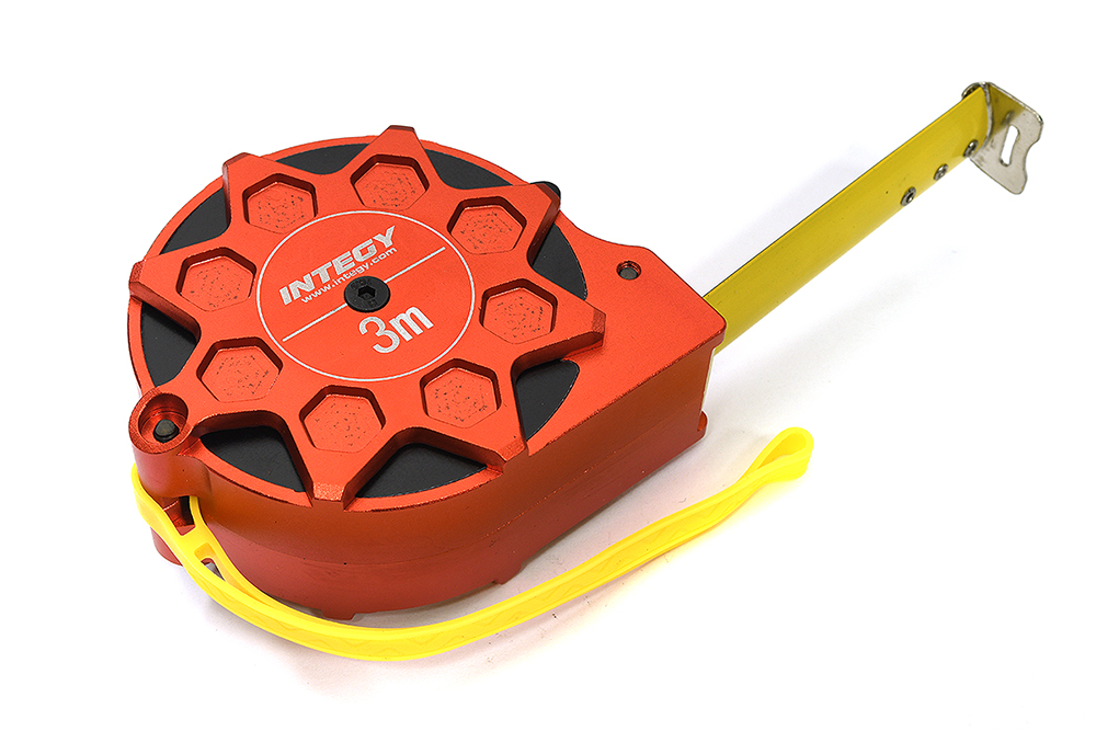 C33345RED 3 Meter Tape Measure by Integy - Alloy Machined Case 9ft Metric & Inch - Image 1