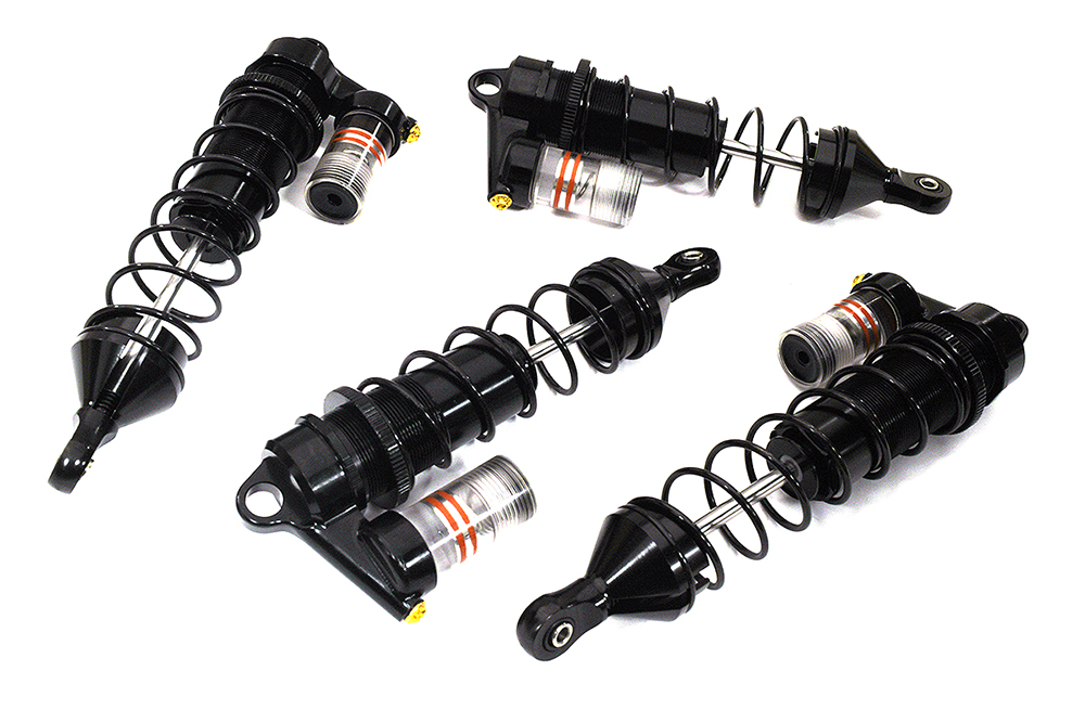 C33363BLACK Machined Piggyback Shock Set for Arrma 1/8 Kraton 6S BLX ARA330621 ARA330622 - Image 1