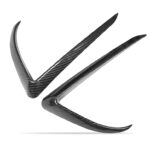 Glossy Carbon Front Fog Light Trim Eyebrow Cover for Tesla Model 3