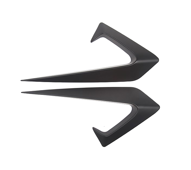 C33392 Matte Black Side Camera Aero Blade Trims Covers for Tesla 17-22 Model 3 - Image 1