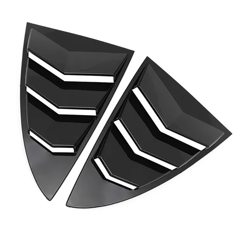 C33393 Matte Black Rear Side Window Shades Blinds Covers for Tesla 17-23 Model 3 - Image 1