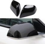 Black Side Mirror Protector Covers for Tesla 17-23 Model 3 - Image 2
