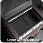 Black Silicone Central Control Upper Storage Pad for Tesla 22-24 Model S/X - Image 2