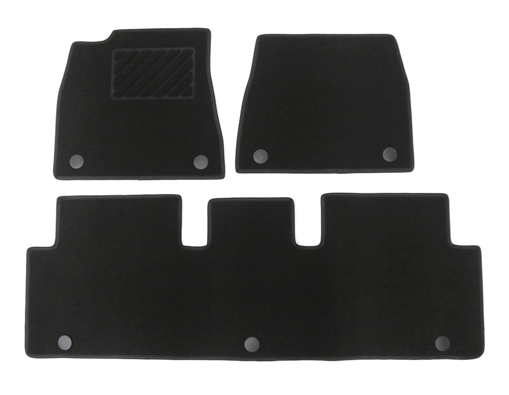 C33416 Black TPE Plastic F&R Floor Mats Carpet for Tesla 24 Model 3 - Image 1