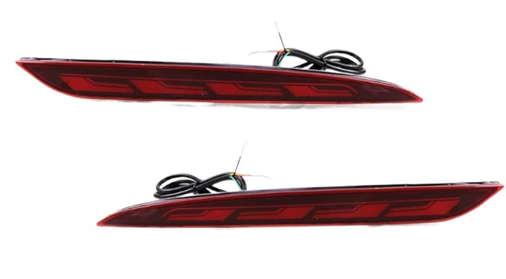 C33418 Red Housing Full LED Rear Bumper Fog Reflex Lamp for Tesla Model S - Image 1