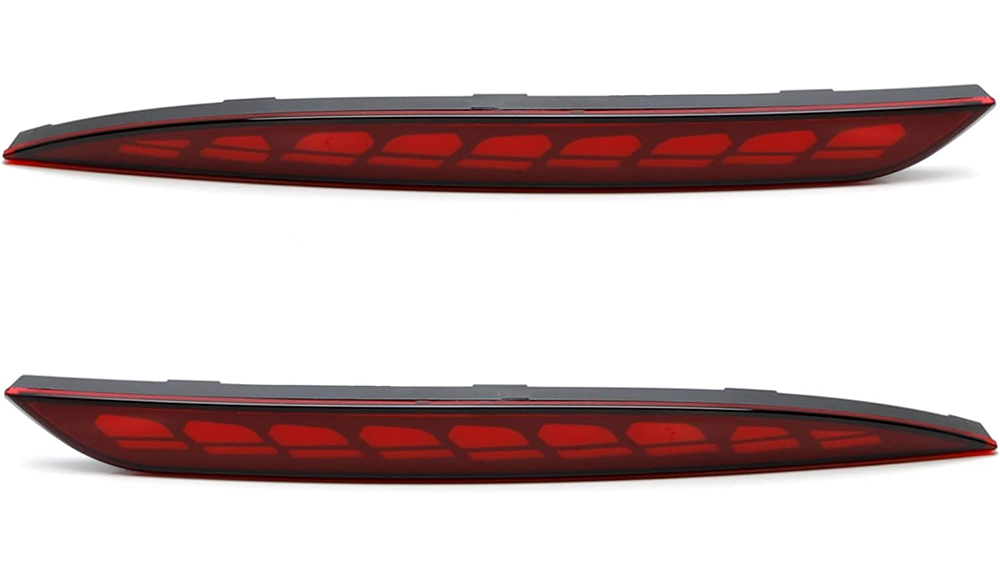 C33422 Red Housing Full LED Rear Bumper Fog Reflex Lamp for Tesla Model 3 - Image 1