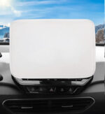White Synthetic Leather Screen Cover for Tesla 17-23 Model 3/Y - Image 2