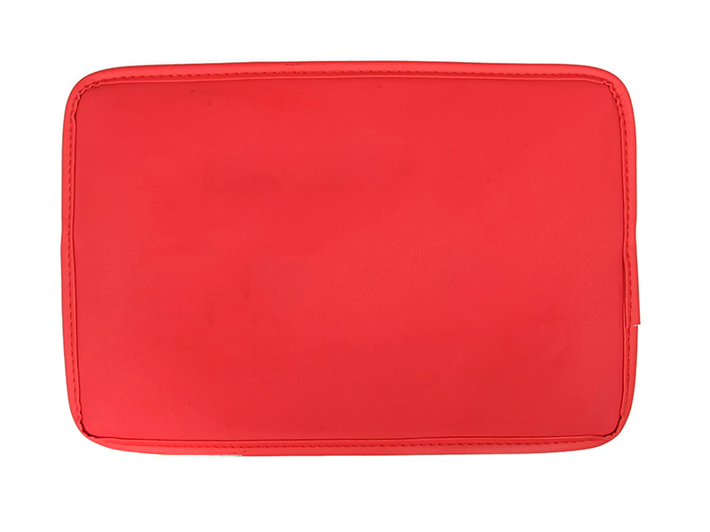 C33429 Red Synthetic Leather Screen Cover for Tesla 17-23 Model 3/Y - Image 1