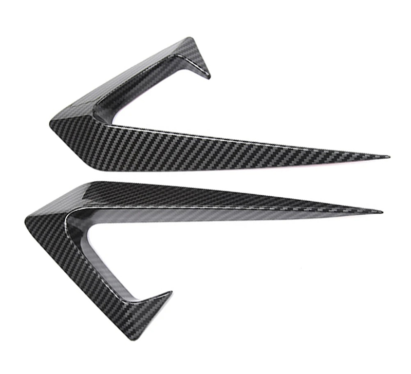 C33433 Glossy Carbon Side Camera Aero Blade Trims Covers for Tesla 17-22 Model 3 - Image 1