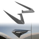 Matte Carbon Side Camera Aero Blade Trims Covers for Tesla 17-22 Model 3 - Image 2