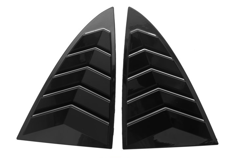 C33438 Glossy Black Rear Side Window Shades Blinds Covers for Tesla 17-23 Model 3 - Image 1