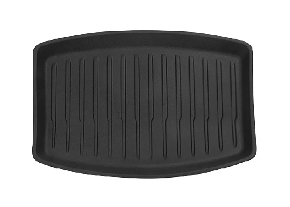 C33453 Black TPE Plastic Weather Lower Trunk Mat w/ Pattern for Tesla 24 Model 3 - Image 1