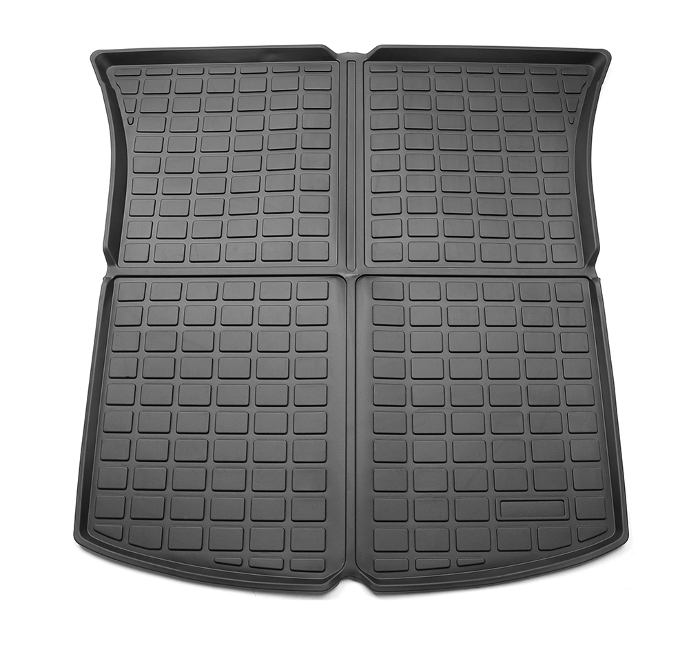 C33485 Black TPE Plastic Large Trunk Mat for Tesla 20-24 Model Y 5 Seats - Image 1