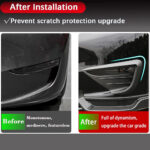 Matte Carbon ABS Front Fog Lamp Aero Trim Covers for Tesla 20-24 Model Y - Image 4