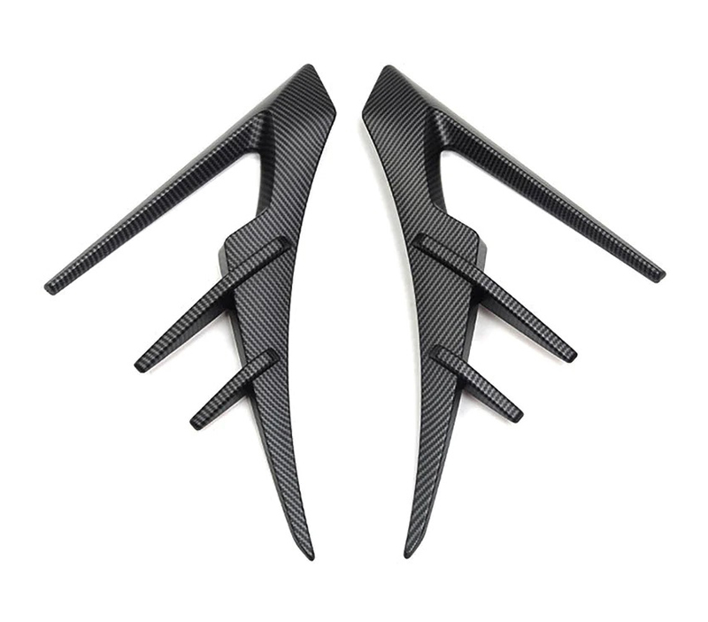 C33494 Matte Carbon Side Camera Wolf Teeth Style Trim Covers for Tesla 20-23.6 Model Y - Image 1