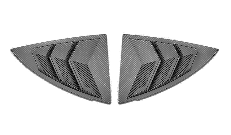 C33497 Matte Carbon Rear Side Window Shades Blinds Covers for Tesla 17-23 Model 3 - Image 1
