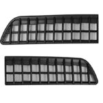 Black ABS Air Conditioning Inlet Vent Protective Covers for Tesla 21-24 Model Y
