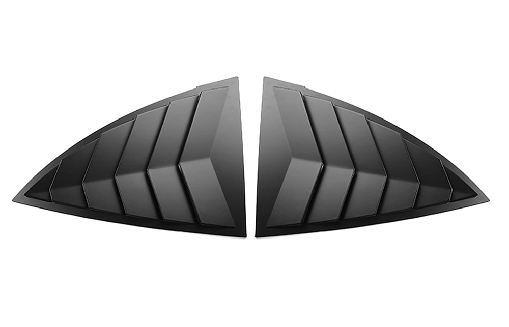 C33525 Matte Black ABS Rear Side Window Shades Blinds Covers for Tesla 20-24 Model Y - Image 1