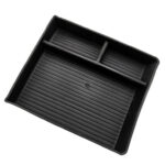 Black ABS Central Control Lower Storage Pad for Tesla 24 Model 3