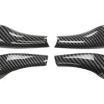 Glossy Carbon Gear Shift Wiper Lever Covers for Tesla 17-23 Model 3/Y
