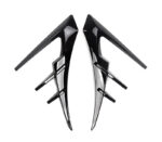 Glossy Black Side Camera Wolf Teeth Style Trim Covers for Tesla 20-23.6 Model Y