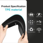 Black TPE Front & Rear Mudguards for Tesla 21-23 Model 3 - Image 2