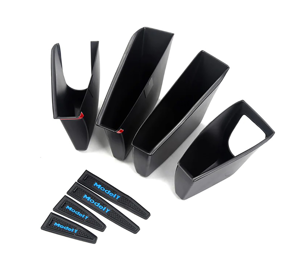 C33545 Black ABS Door Handle Storage Box for Tesla 20-24 Model Y - Image 1