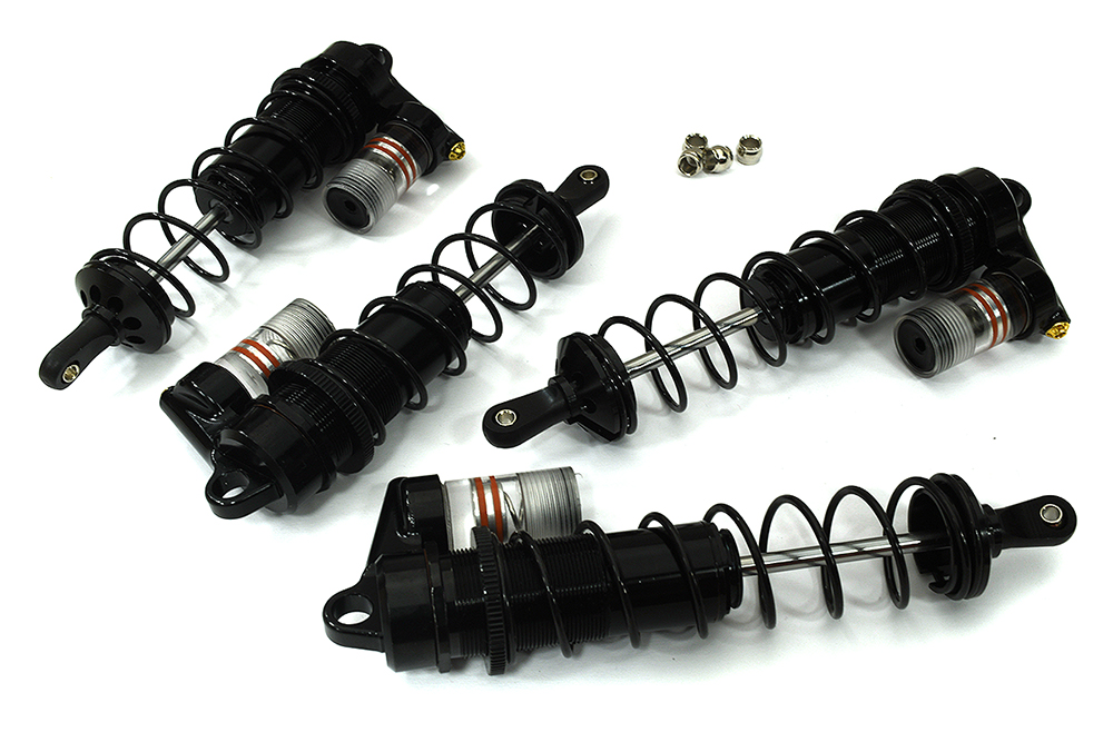 C33573BLACK Piggyback Shocks for 1/8 Outcast & Kraton 6S BLX 118m, 134mm ARA330621 ARA330622 - Image 1