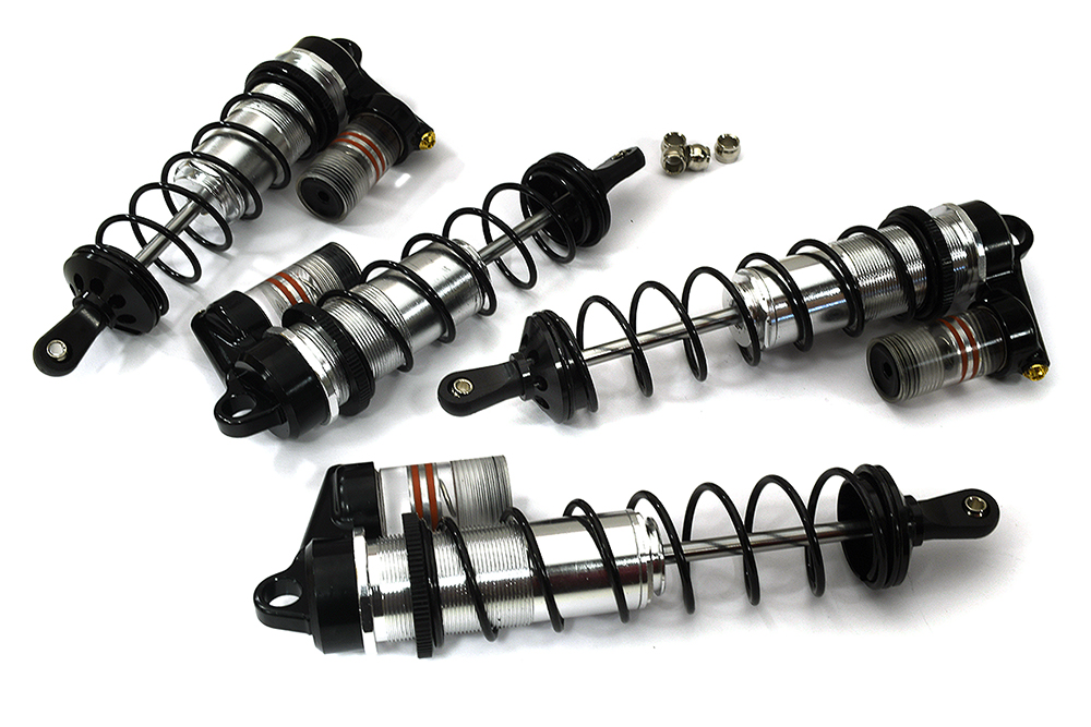 C33573SILVER Piggyback Shocks for 1/8 Outcast & Kraton 6S BLX 118m, 134mm ARA330621 ARA330622 - Image 1