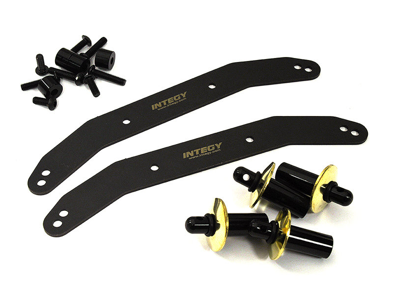 C33588BLACK F&R Body Posts Set for Traxxas 1/10 4X4 EHD & VXHD Shock Towers - Image 1