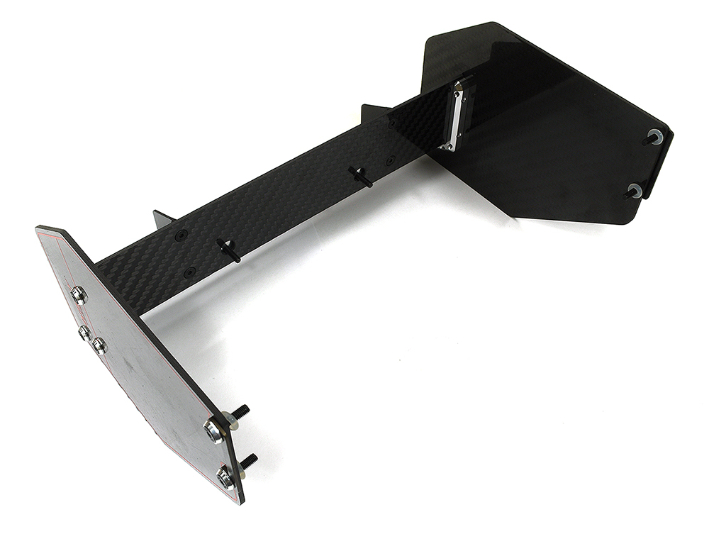 C33589SILVER Carbon Fiber Rear Aero Wing Kit for Arrma 1/7 Limitless ARA320525 ARA320526 - Image 1