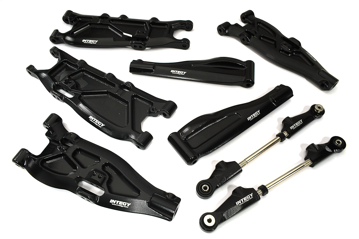 C33595BLACK Machined Suspension Conversion Kit for Arrma 1/8 Kraton 6S BLX Require ARAC8070 - Image 1