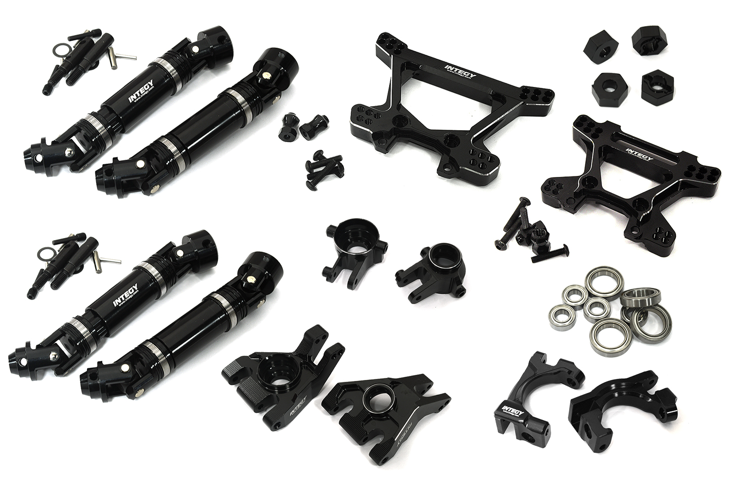 C33601BLACK VXHD Billet Machined Conversion Kit for Traxxas 1/10 Hoss 4X4 & Rustler 4X4 - Image 1