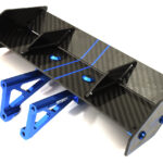 Carbon Fiber Rear Aero Wing Kit for Traxxas 1/8 Sledge 4WD 9517 9518