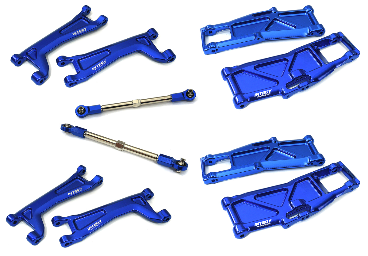 C33654BLUE Billet Machined Alloy Suspension Kit for Traxxas 1/10 Maxx V2 w/ WideMaxx - Image 1