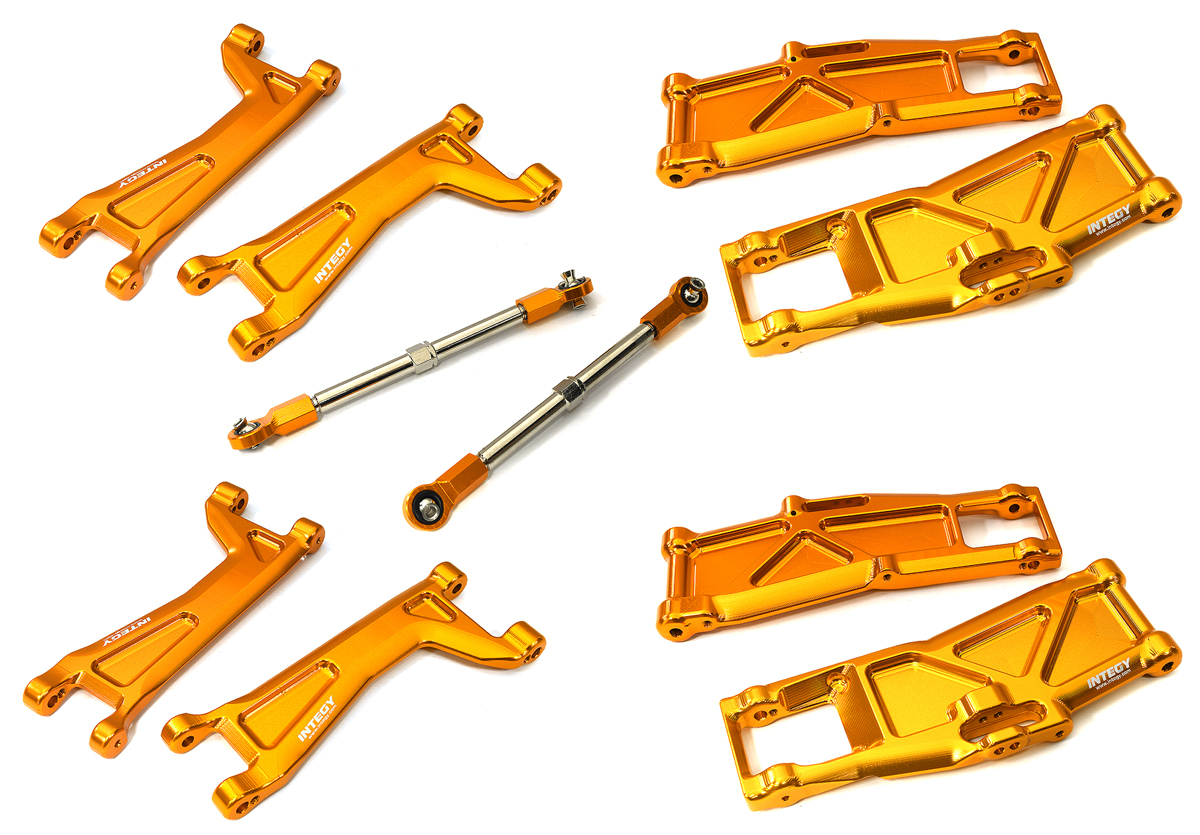 C33654ORANGE Billet Machined Alloy Suspension Kit for Traxxas 1/10 Maxx V2 w/ WideMaxx - Image 1