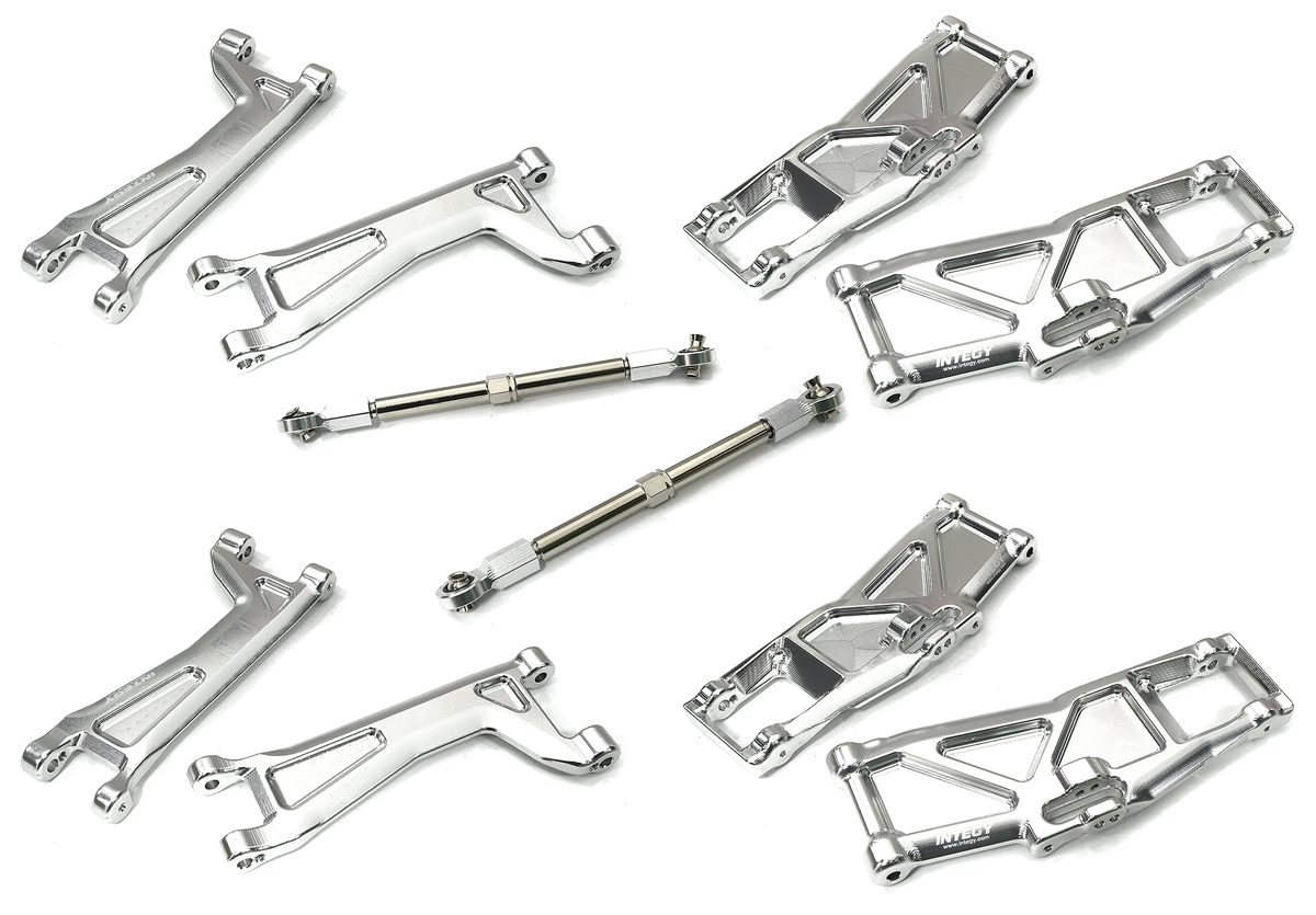 C33654SILVER Billet Machined Alloy Suspension Kit for Traxxas 1/10 Maxx V2 w/ WideMaxx - Image 1