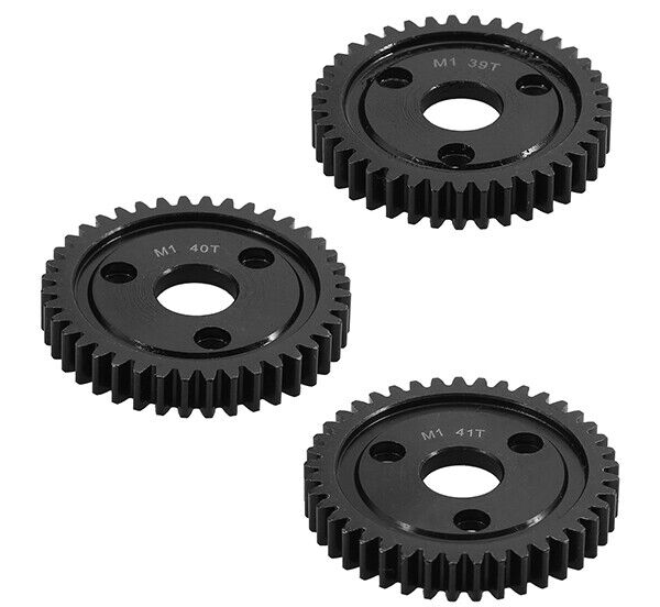 C33696 HD Steel Spur Gears 39T, 40T & 41T MOD1 Pitch for Traxxas w/ 3-Hole Adapter - Image 1