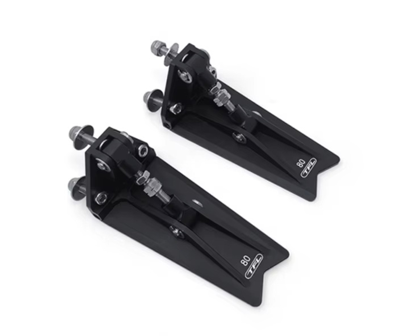 C33769BLACK Black Billet Aluminum Adjustable Trim Tab for Marine Use, 83x40x35mm - Image 1