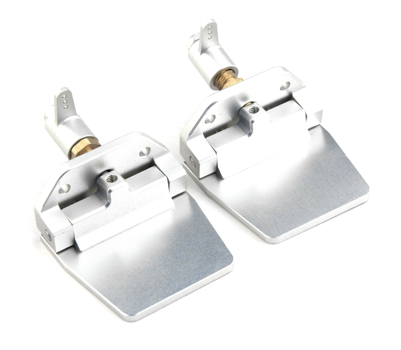 C33770 Billet Aluminum Remote Adjustable Trim Tab 50x50x28mm in Silver Finish - Image 1