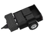 Black Plastic Mini Trailer Kit for 1/18 to 1/24 RC Cars, 215x124x67mm - Image 2