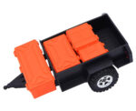 Red Plastic Mini Trailer Kit for 1/18 to 1/24 Scale RC Cars, 215x124x67mm - Image 2