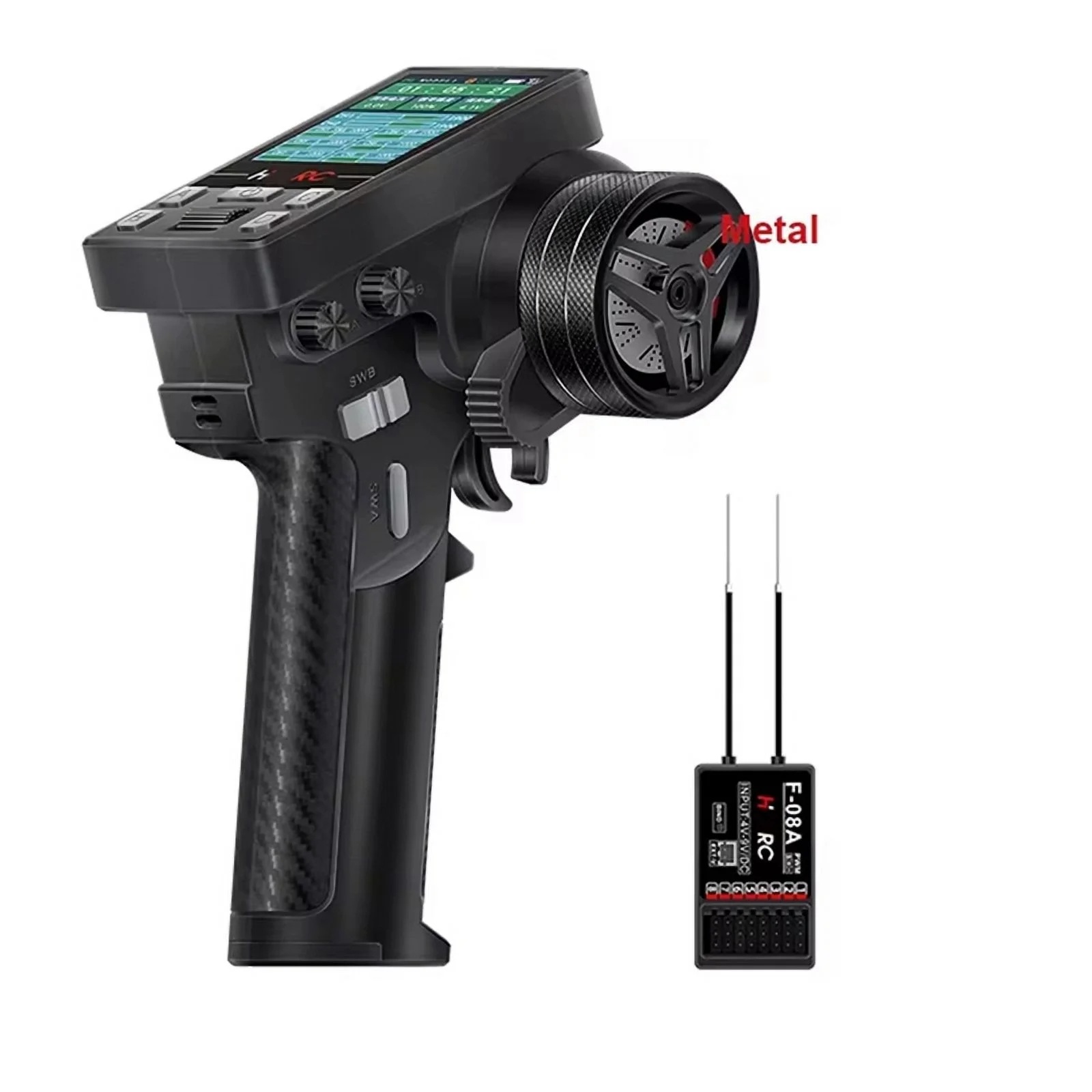 C33853 HOT RC CT-8B Color Screen 8CH w/ F-08A & Alloy Steering Wheel - Image 1