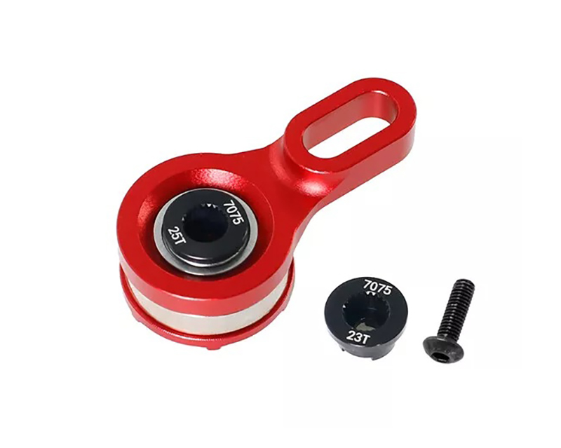 C33864RED Alloy Machined Servo Horn 23T & 25T w/ Saver for Losi 1/4 Promoto-MX Motorcycle - Image 1