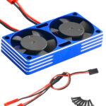 Aluminum 7.4V High Speed Twin Cooling Fan w/ Ball Bearings 22k rpm 60x30x10.5mm